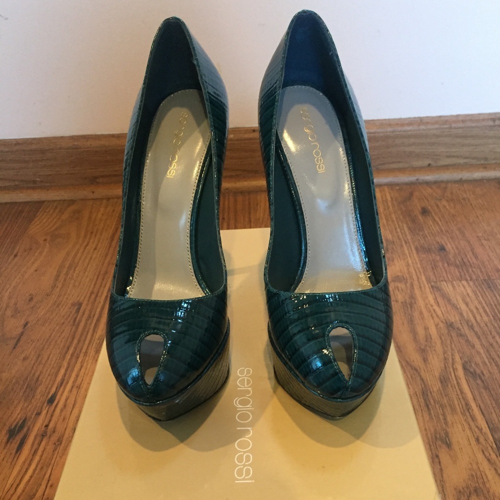 Sergio Rossi Platform Peep Toe Heels